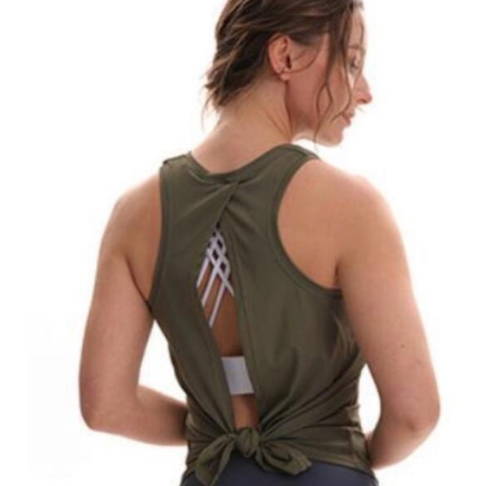 Open back tank - army green colour